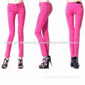 Ladies' Fashionable Candy Color Skinny Jeans, Customized Designs Accepted